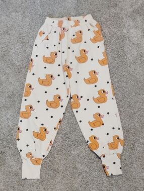 Hugo Loves Tiki Kids White Duck-Print Jogger Pants